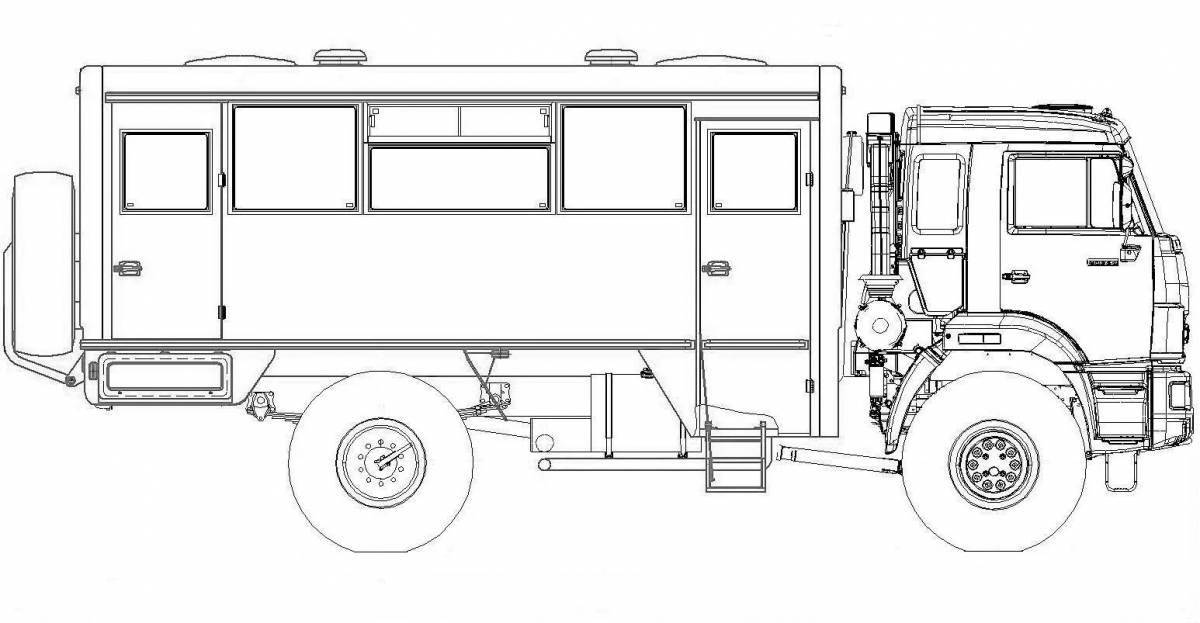 Очаровательный автобус нефаз раскраска
