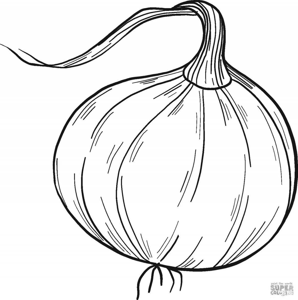 Rubber green onion coloring page