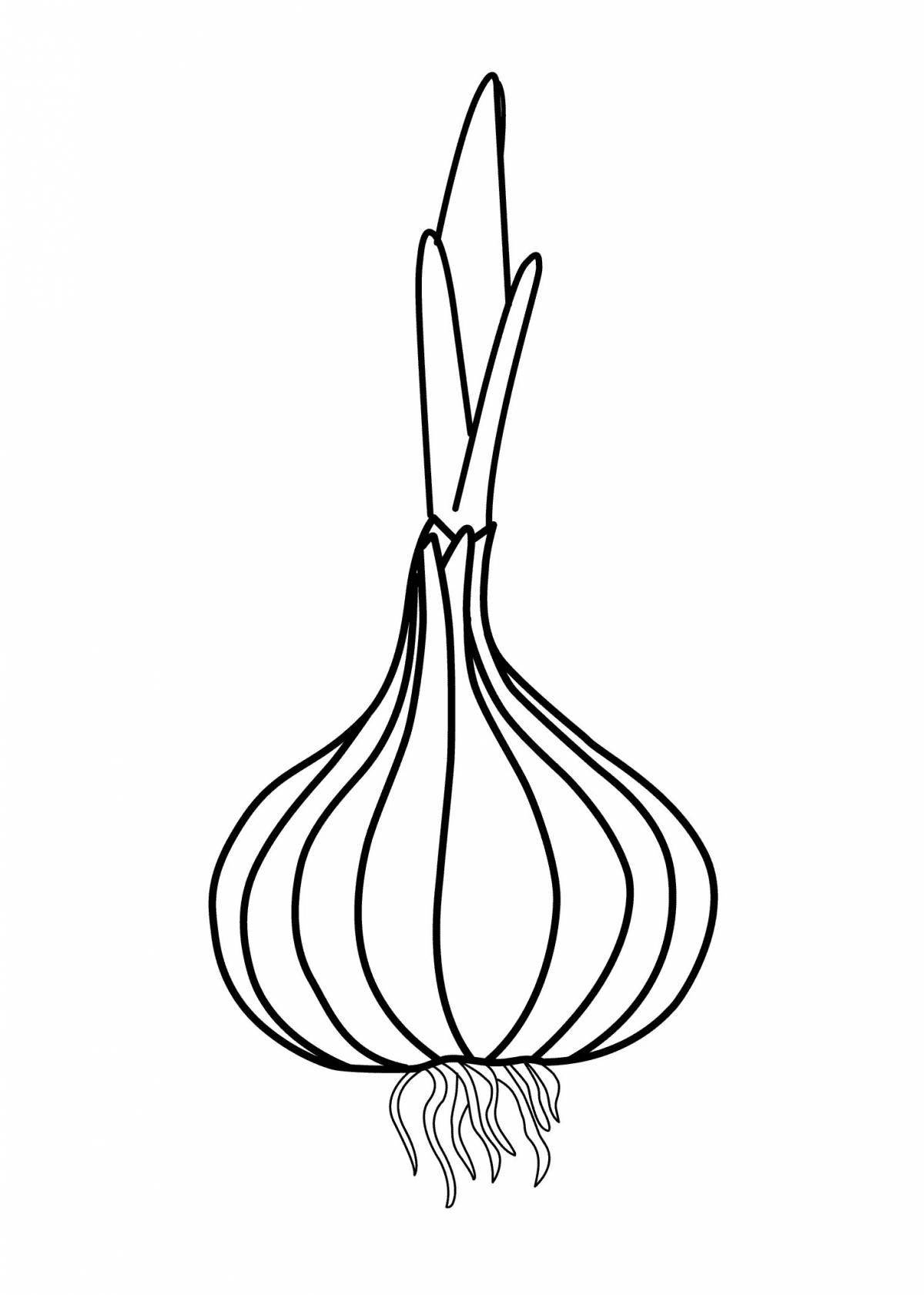 Great green onion coloring page