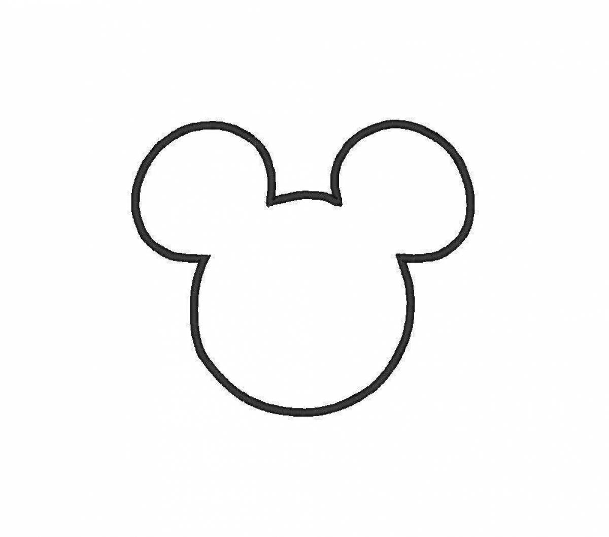 Glorious mouse head coloring page