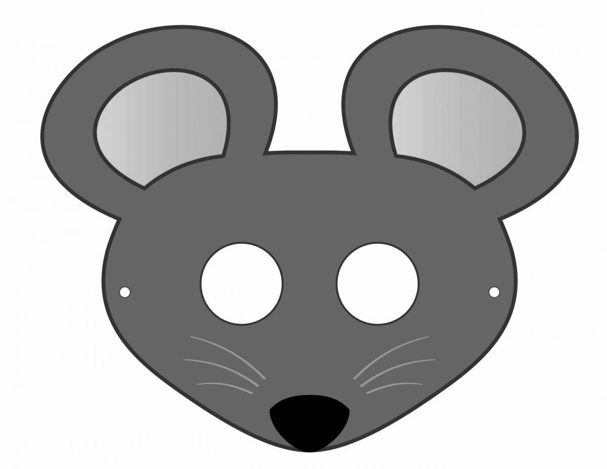 Gorgeous mouse head coloring page