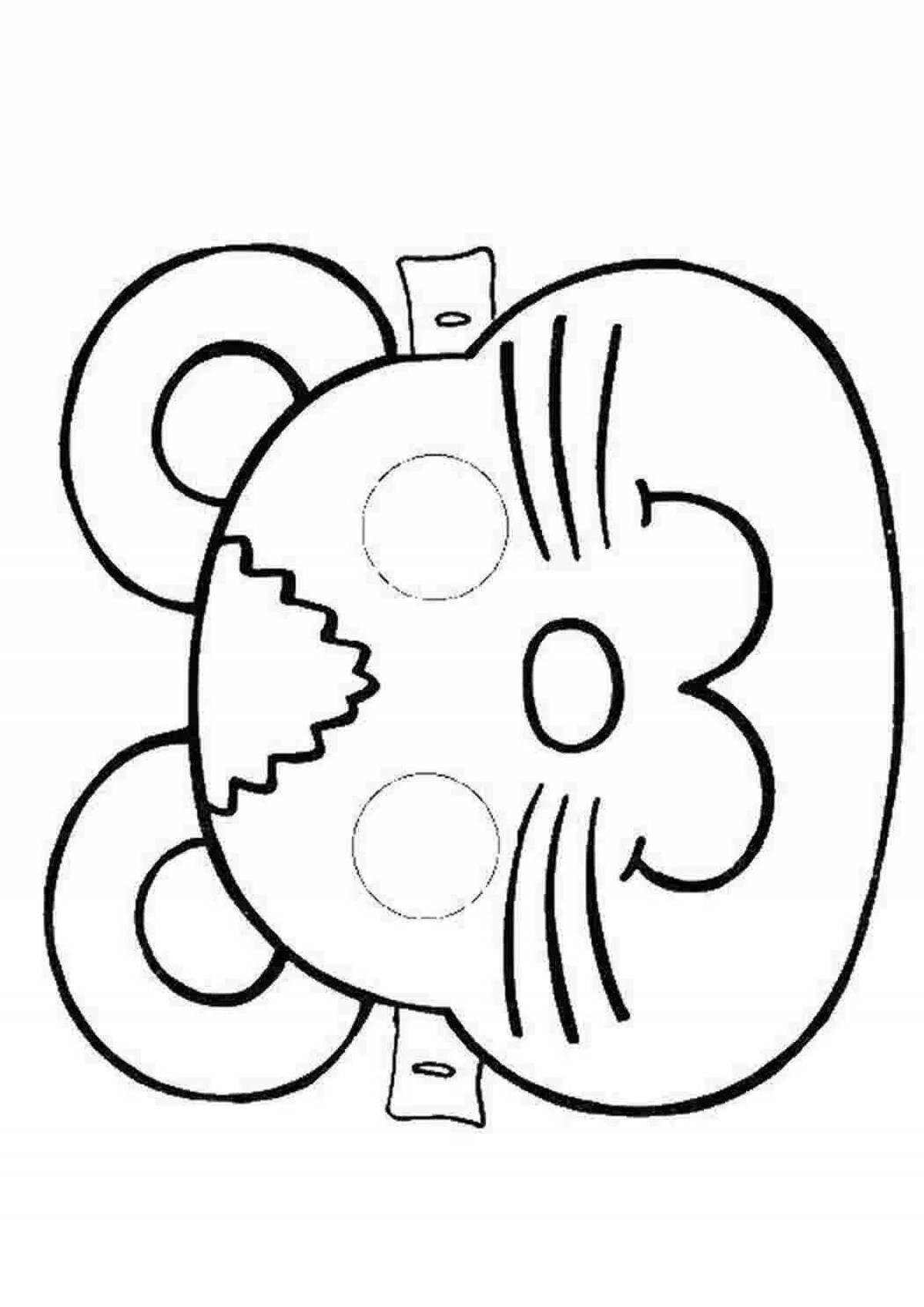 Exquisite mouse head coloring page