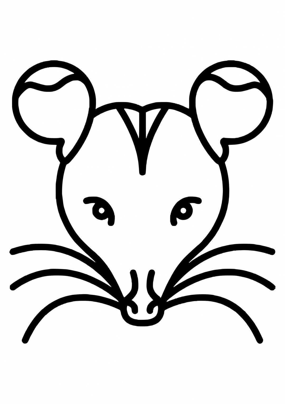 Colouring awesome mouse head