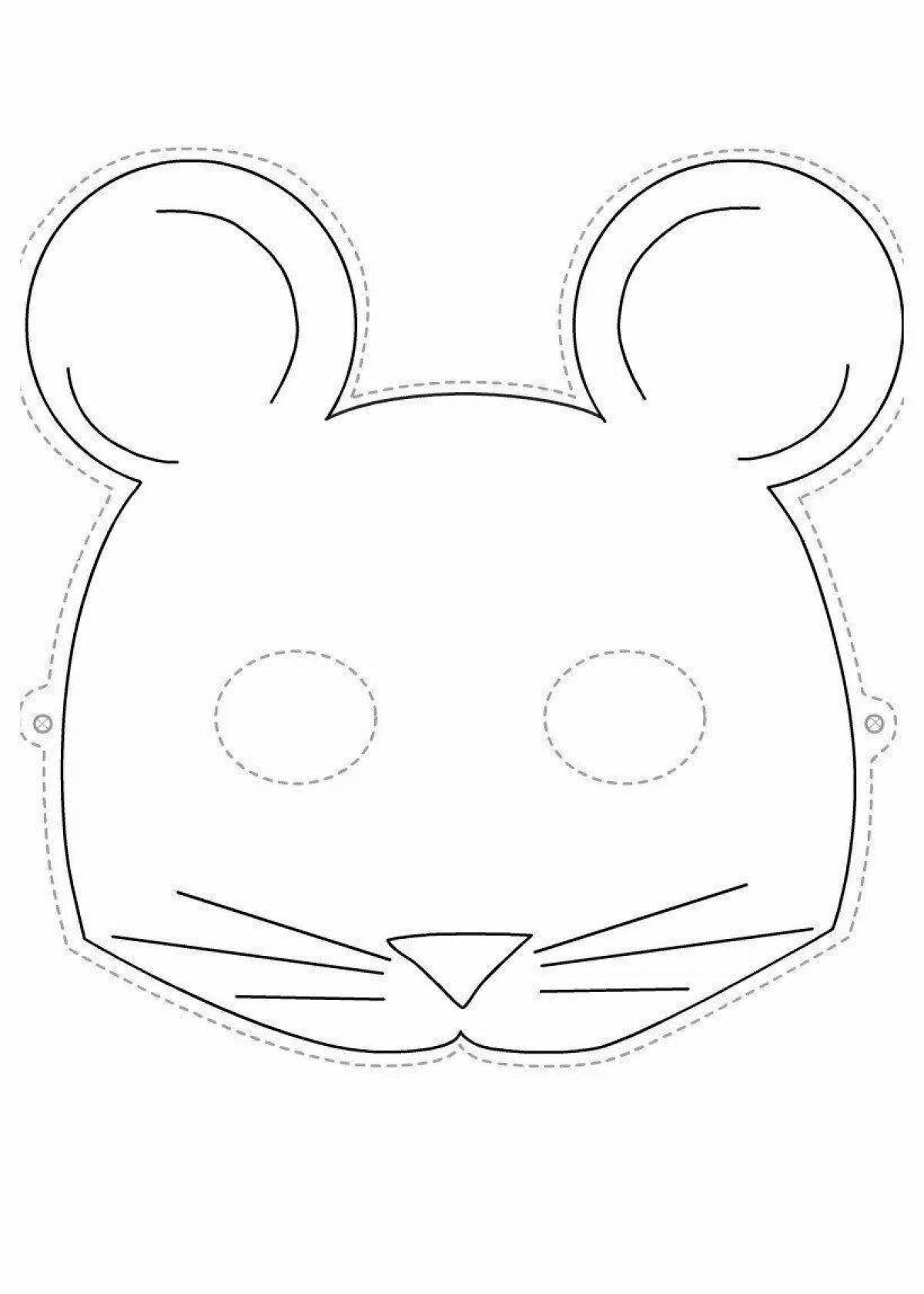 Amazing mouse head coloring page