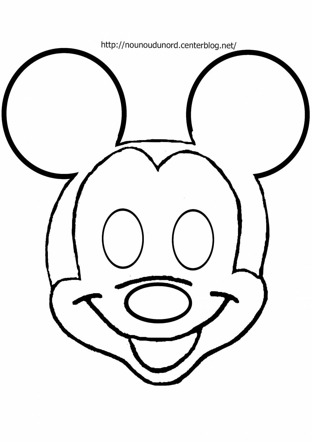 Incredible mouse head coloring book