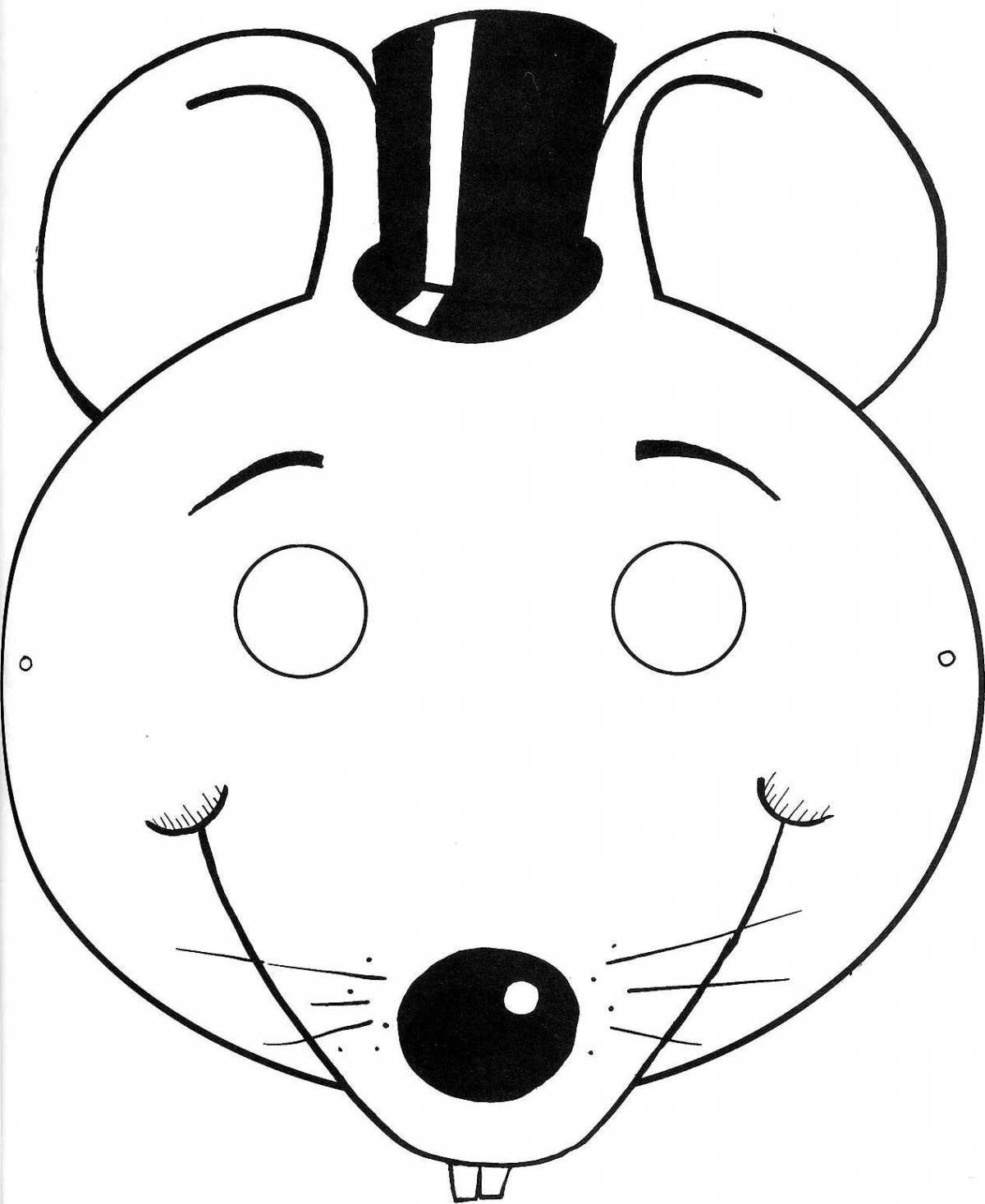 Outstanding mouse head coloring page