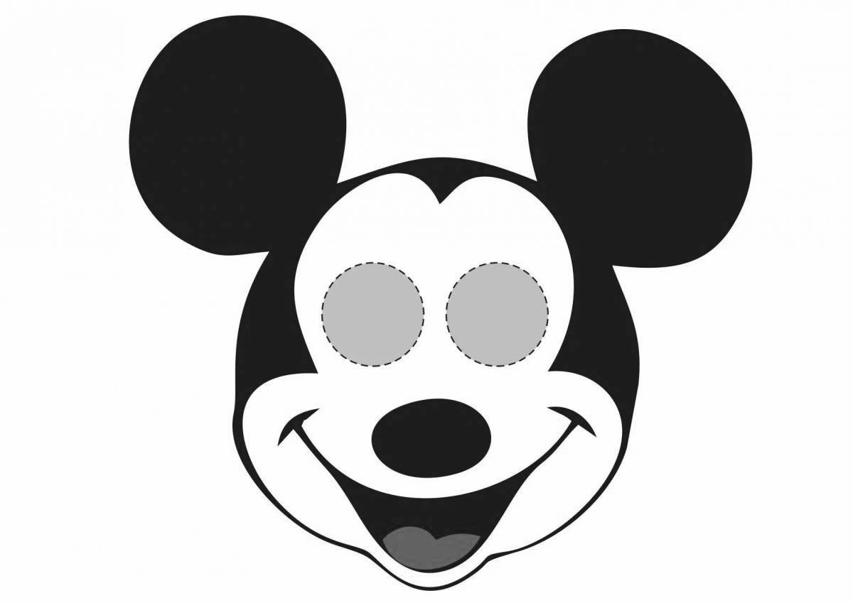 Coloring page spectacular mouse head