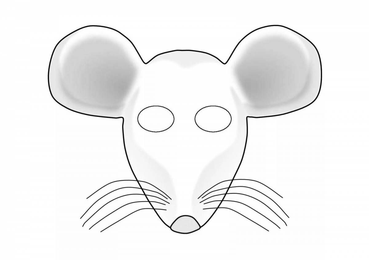 Impressive mouse head coloring page