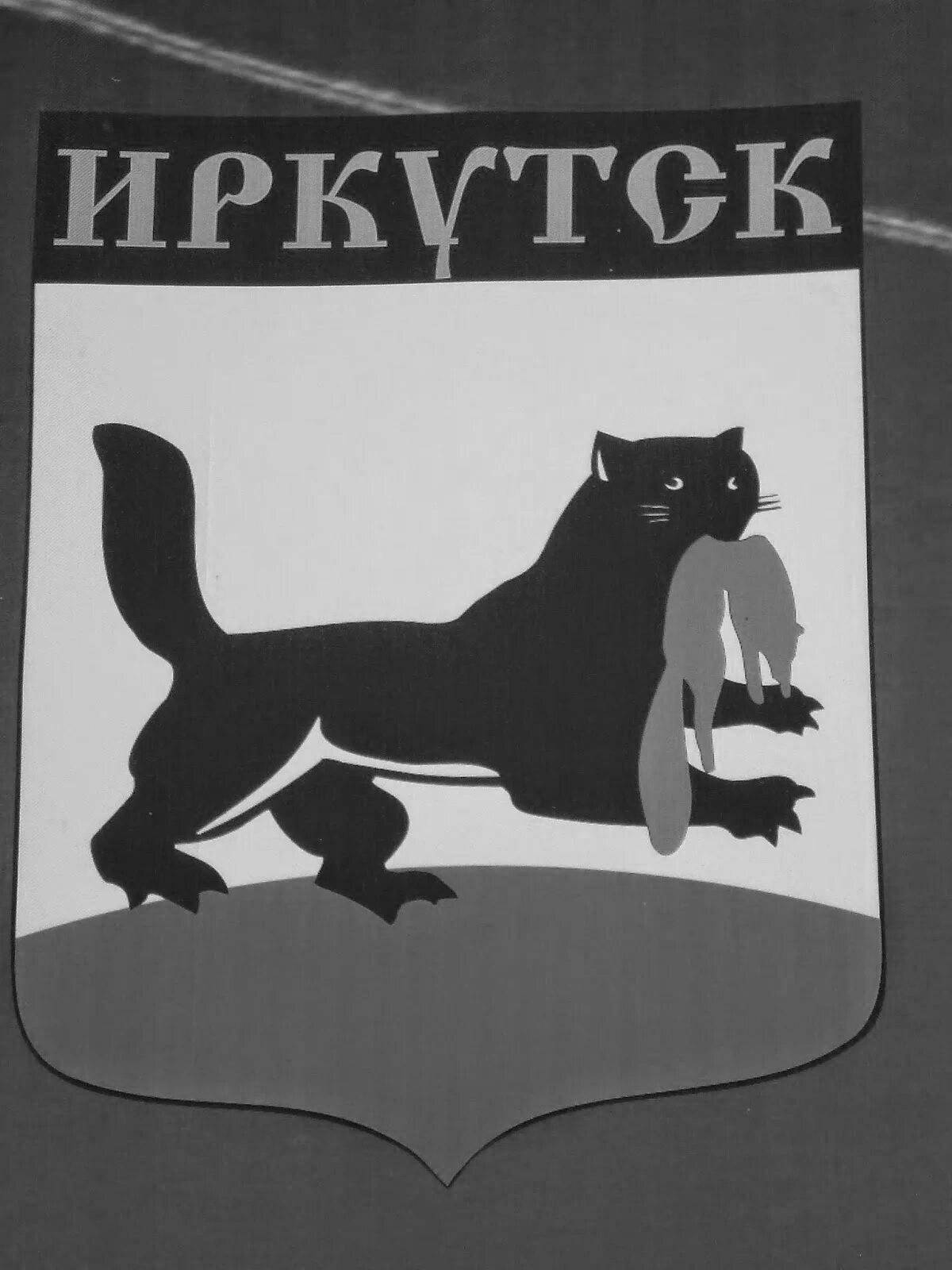 Majestic coloring coat of arms of irkutsk