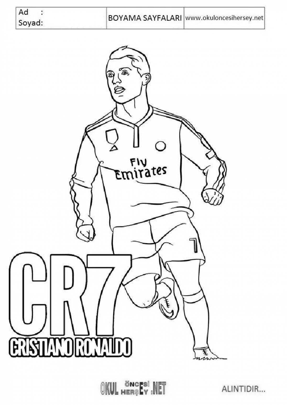 раскраска кристиано роналдо