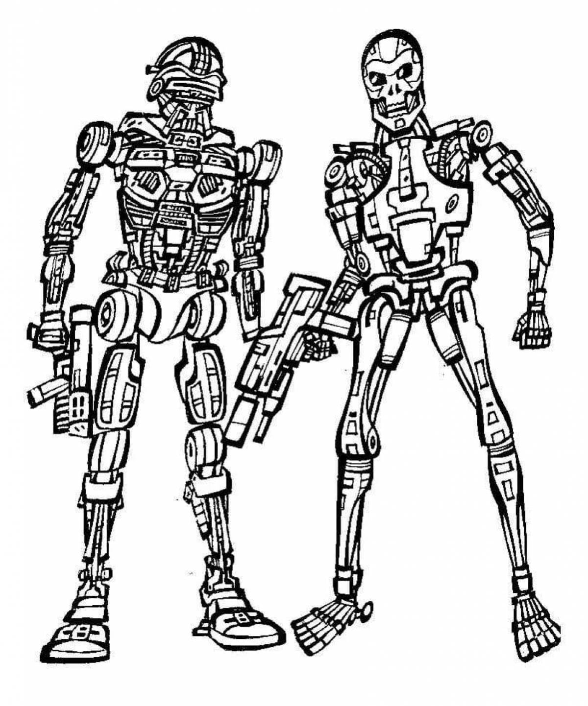 Два робота рисунок. Раскраска Терминатор т 800. Раскраска Терминатор т600. Робот Терминатор раскраска. Терминатор Арнольд Шварценеггер раскраска.