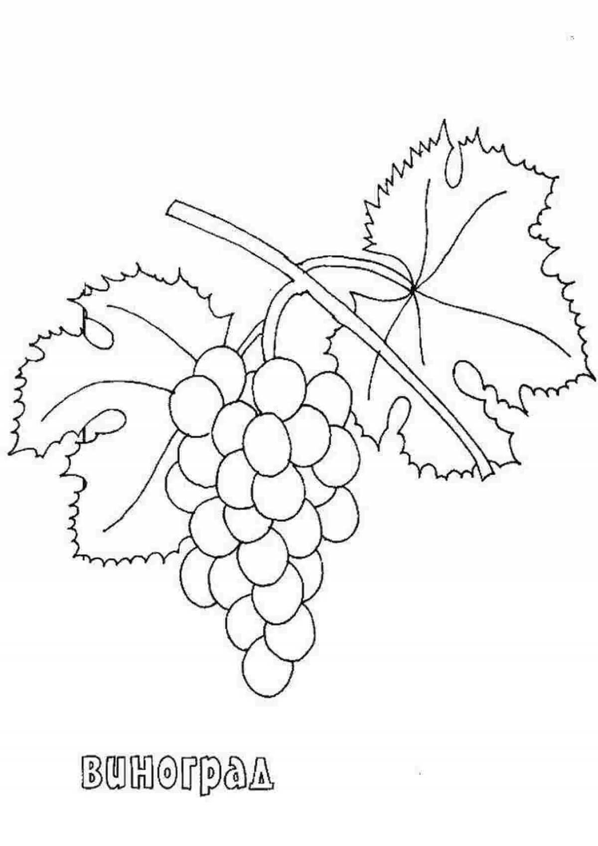 Лист винограда трафарет