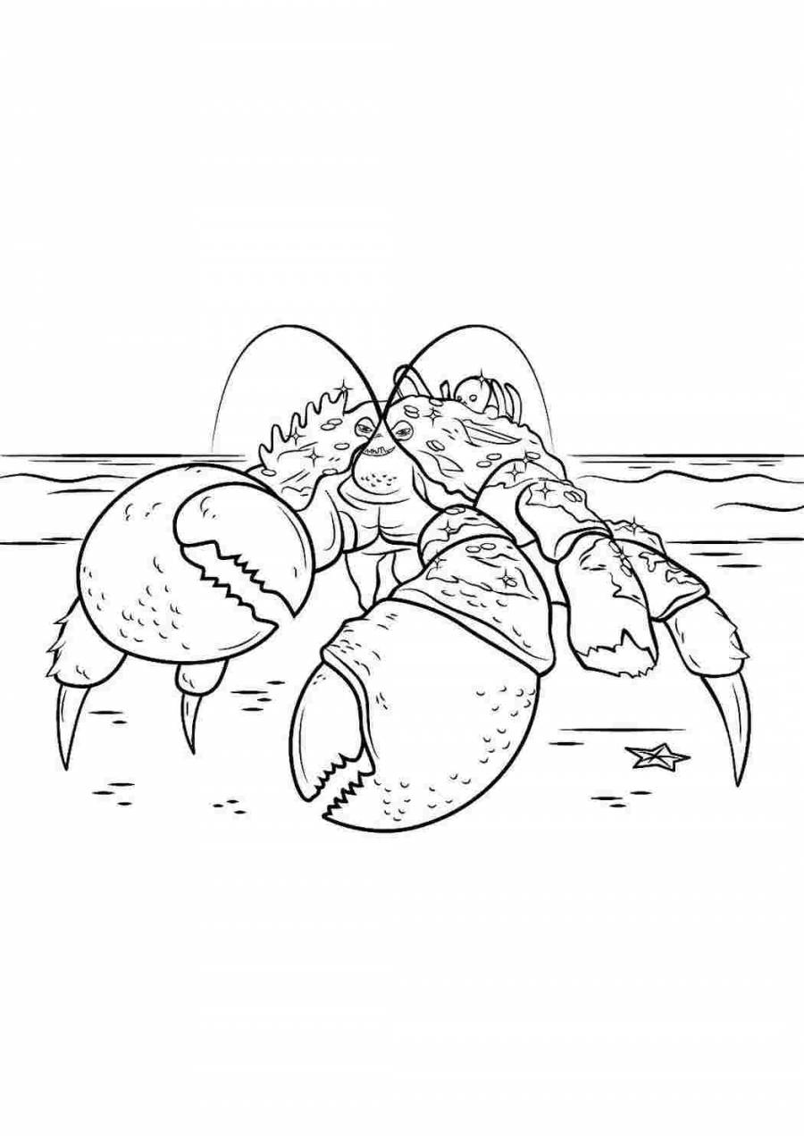 Coloring Pages Moana crab (38 pcs) - download or print for free #29634