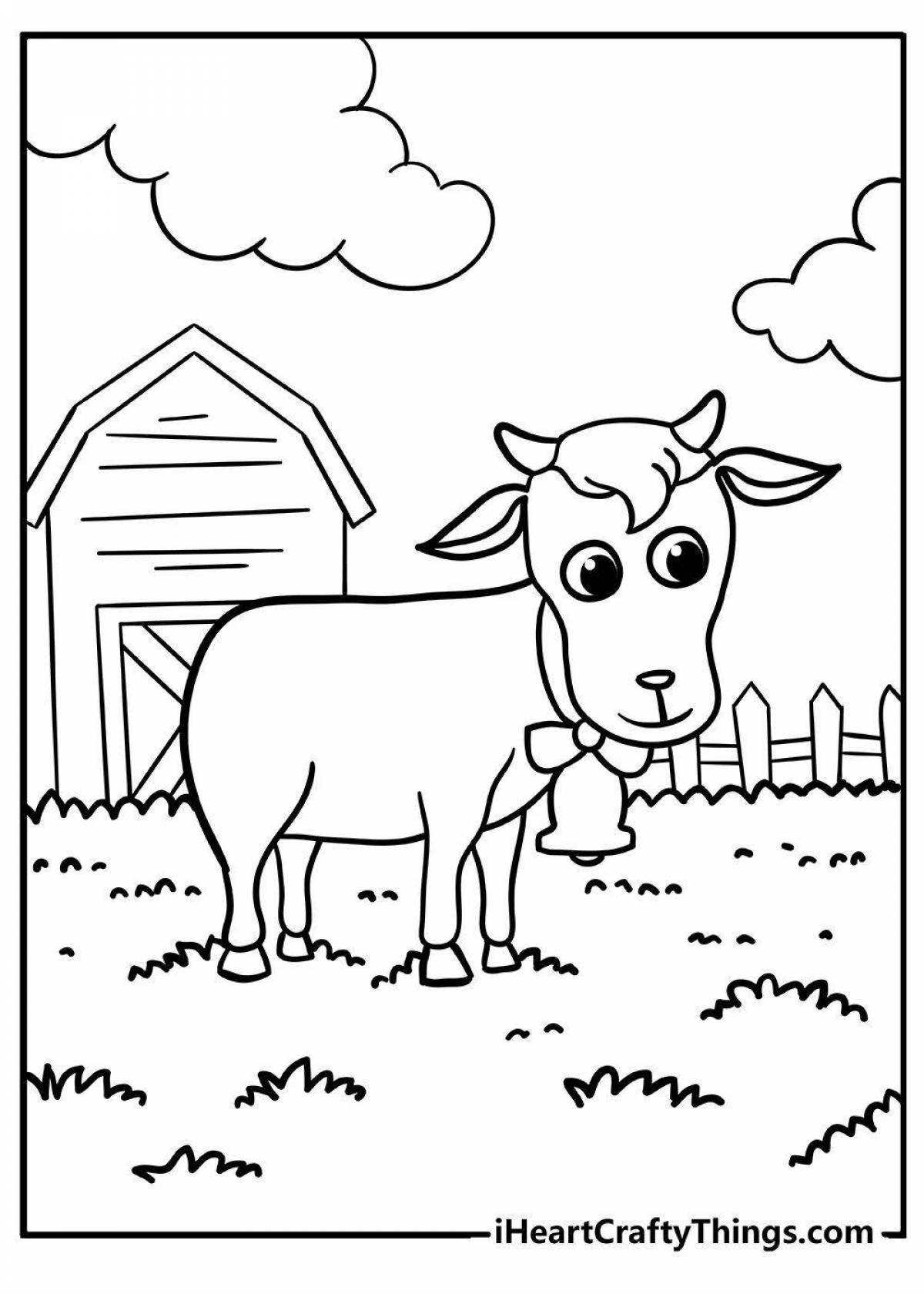 Colouring happy sheep