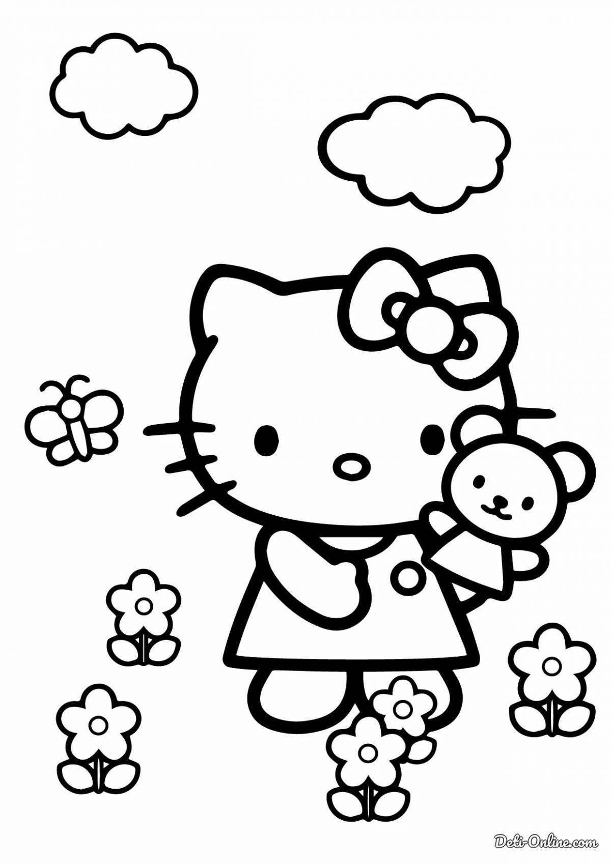 Animated astro kitty coloring page