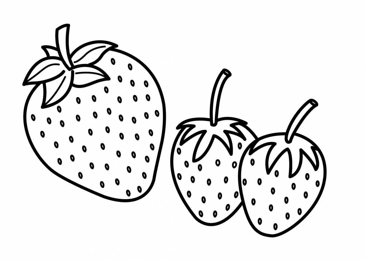 Adorable strawberry and berry coloring book