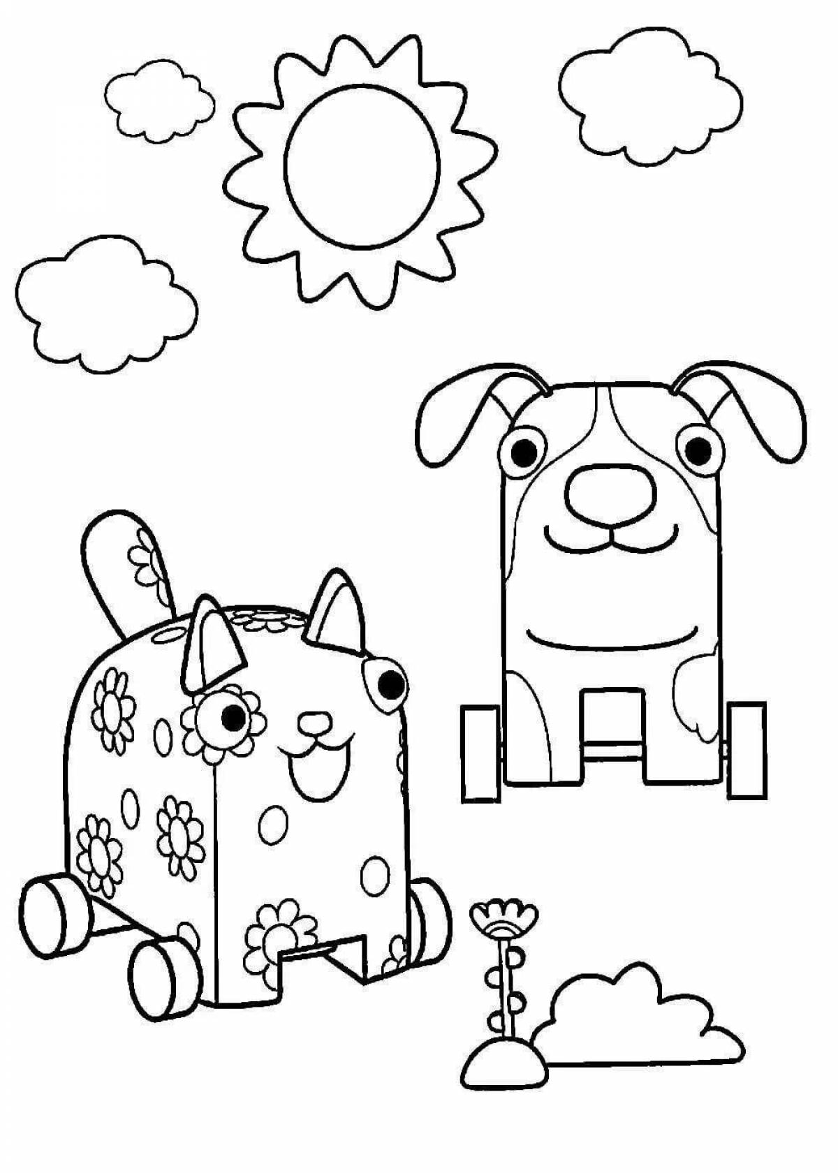 Exquisite wooden coloring pages