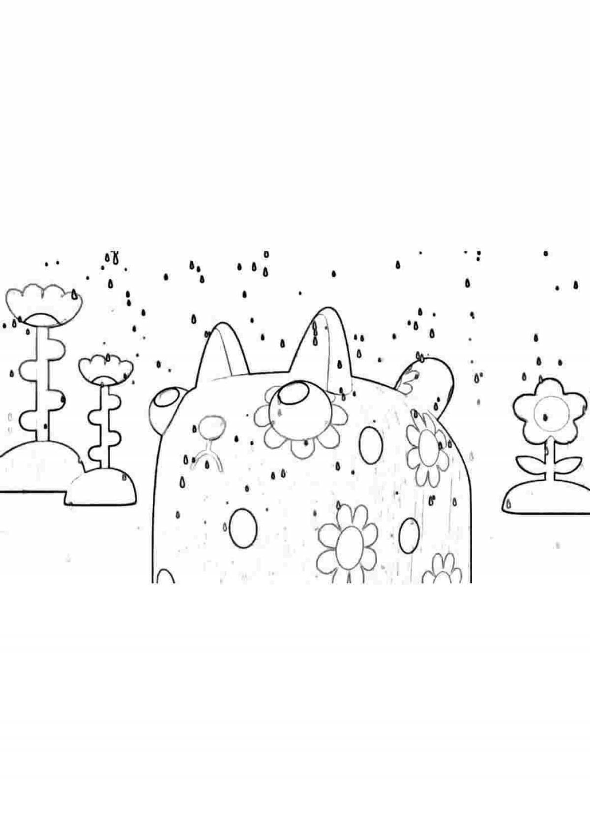 Coloring peaceful pieces of wood