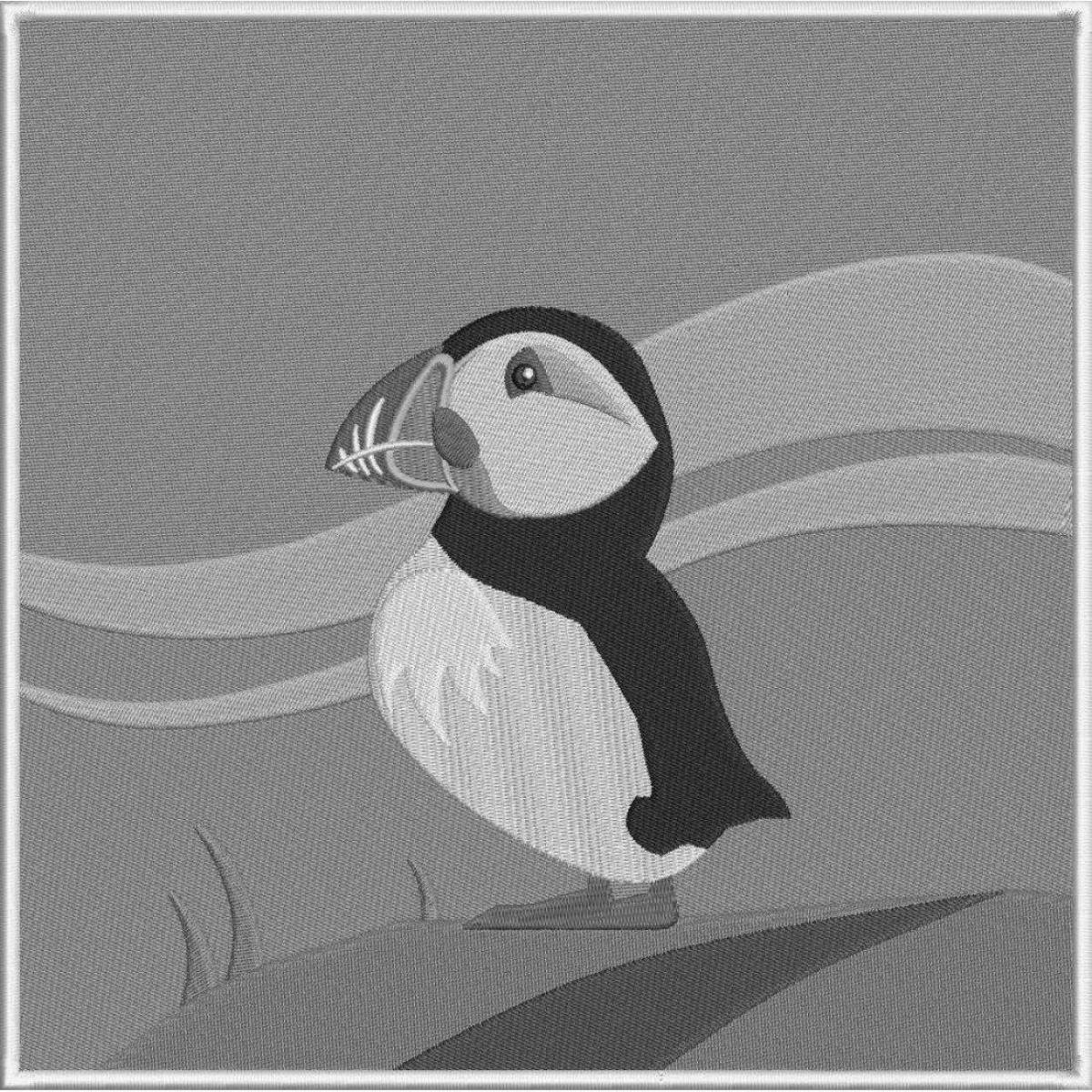 Beautiful puffin coloring page
