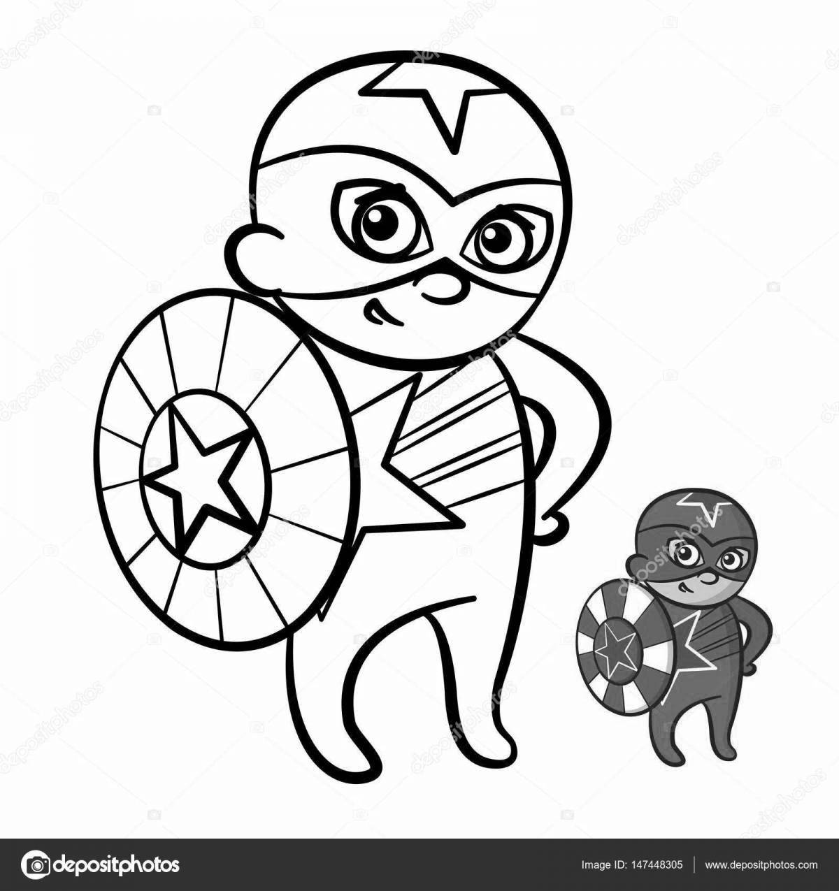 Grand coloring page superhero ginger