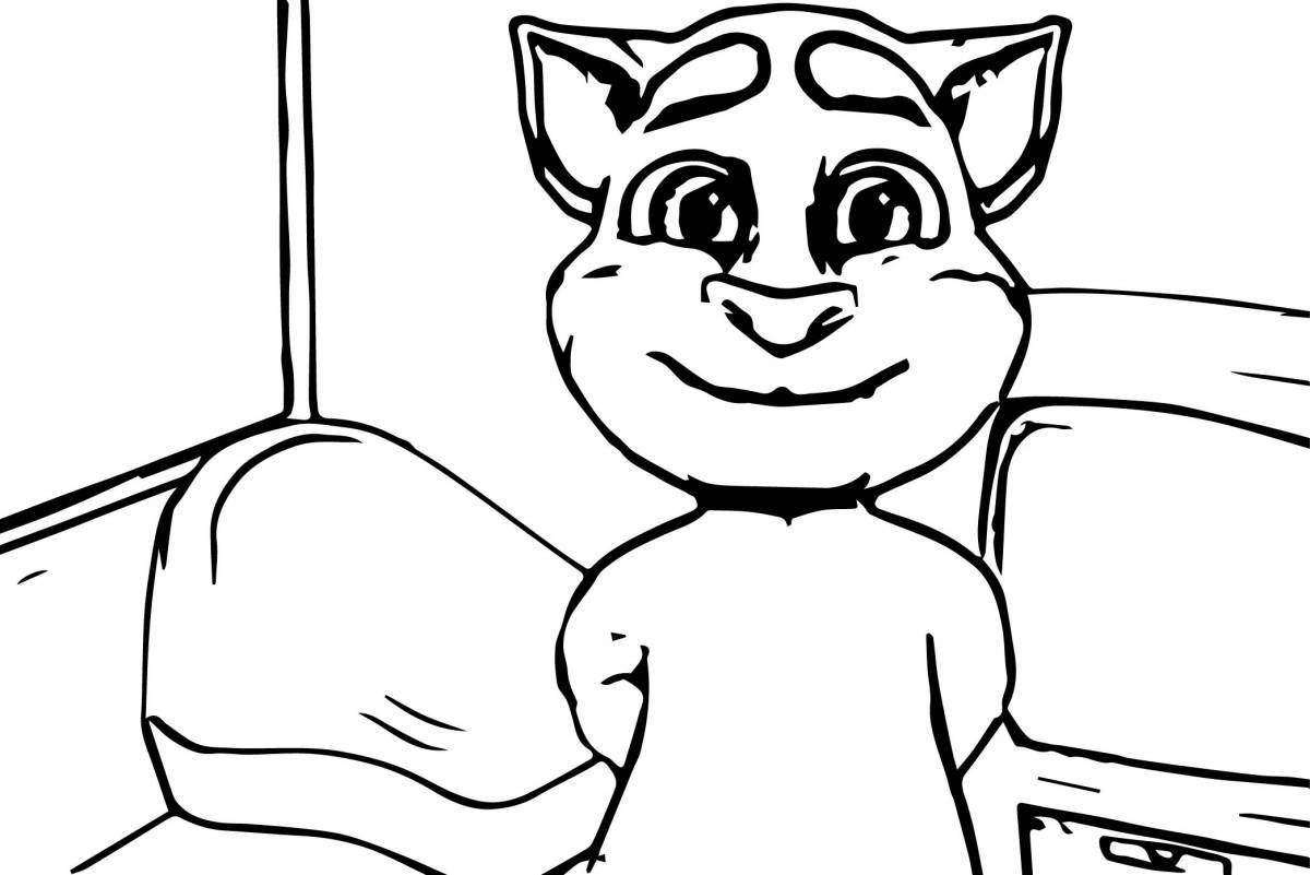 Animated coloring book superhero ginger