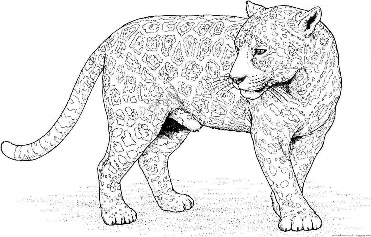 Эффектная раскраска антистресс леопард