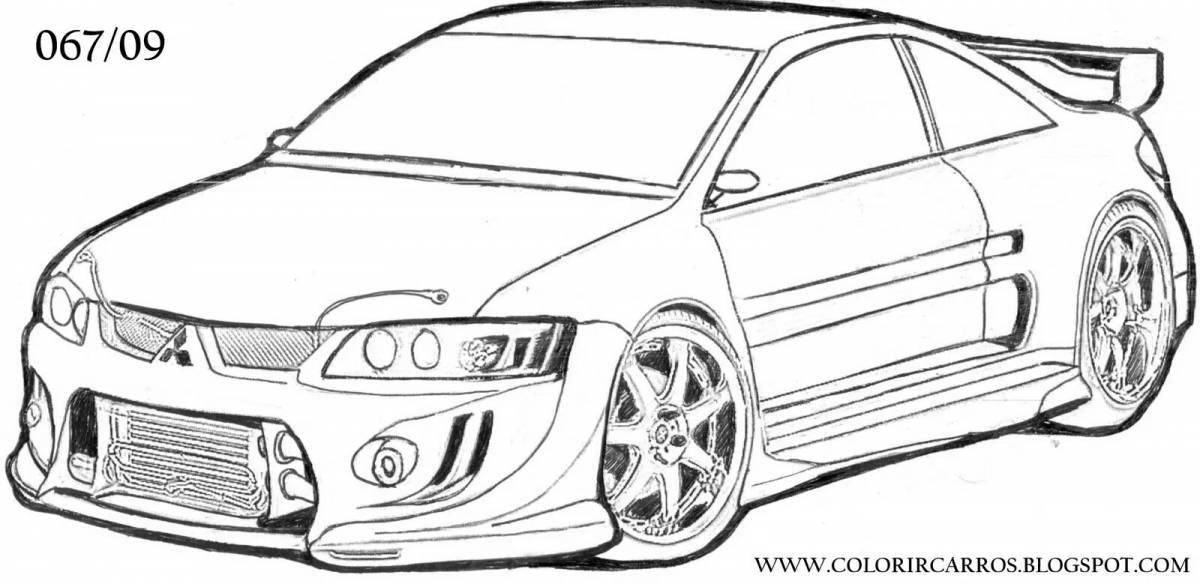 Toyota crown fabulous coloring page