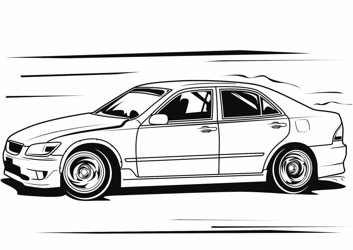 Adorable toyota crown coloring page