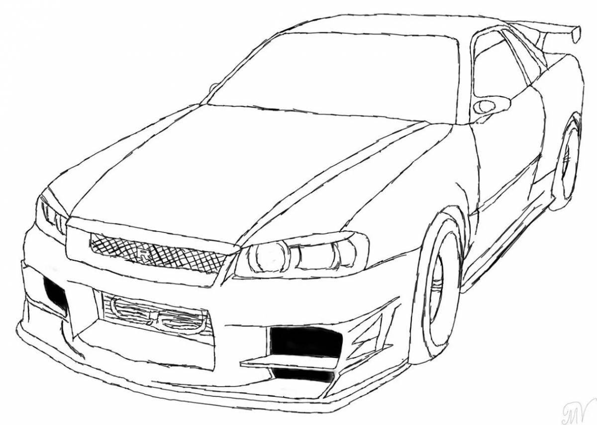 Coloring royal toyota crown