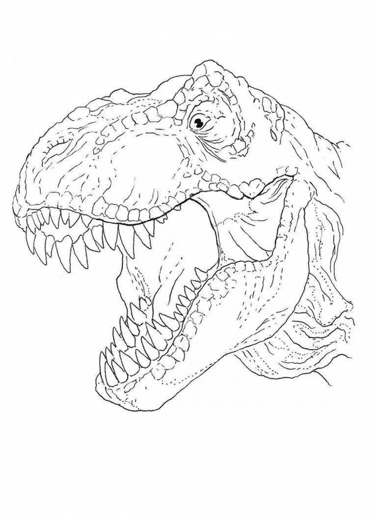 Tyrannosaurus rex fairy seal coloring page