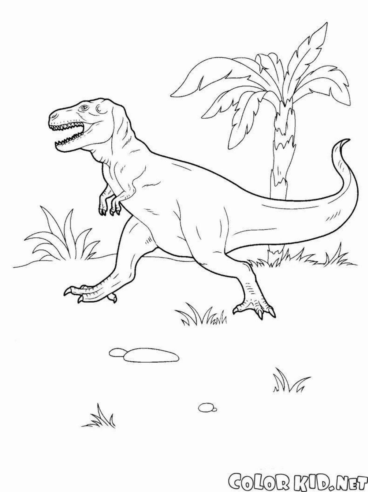 Tyrannosaurus rex seal coloring page