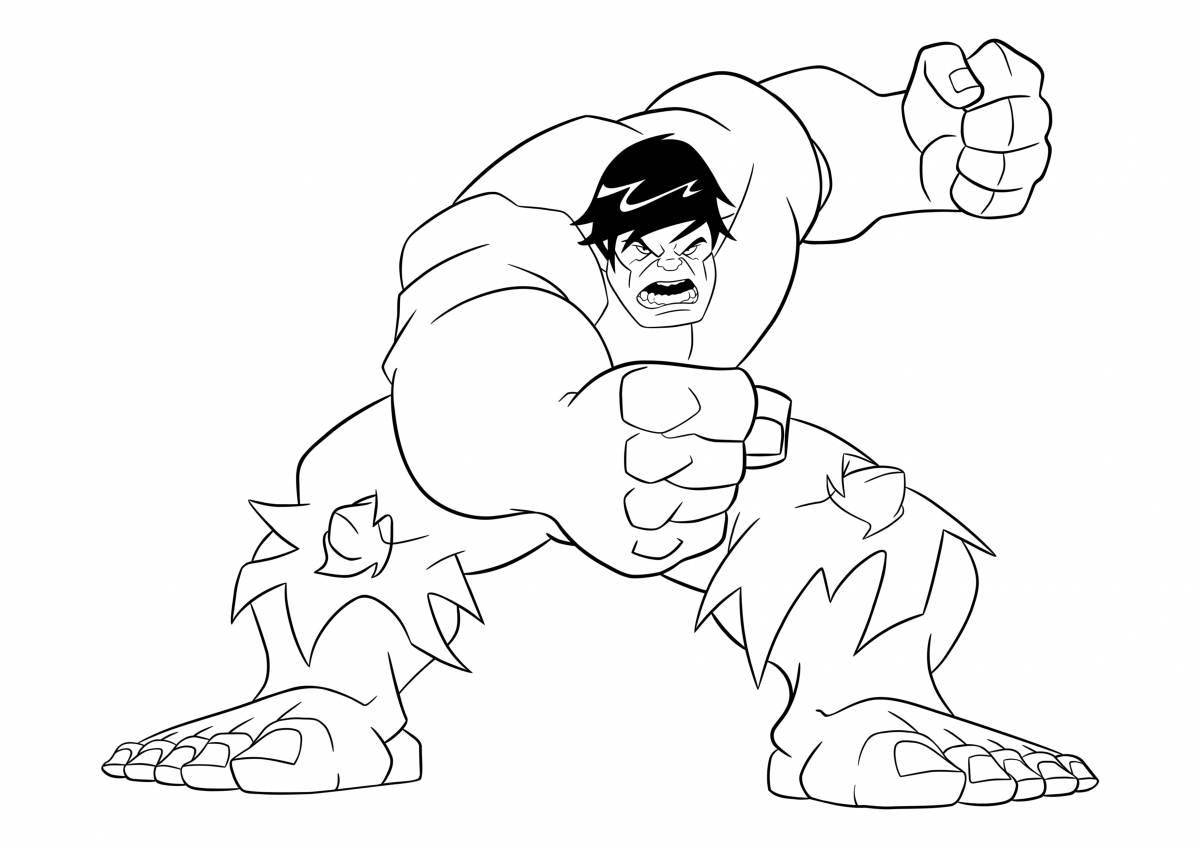 Luminous hulk spider coloring page