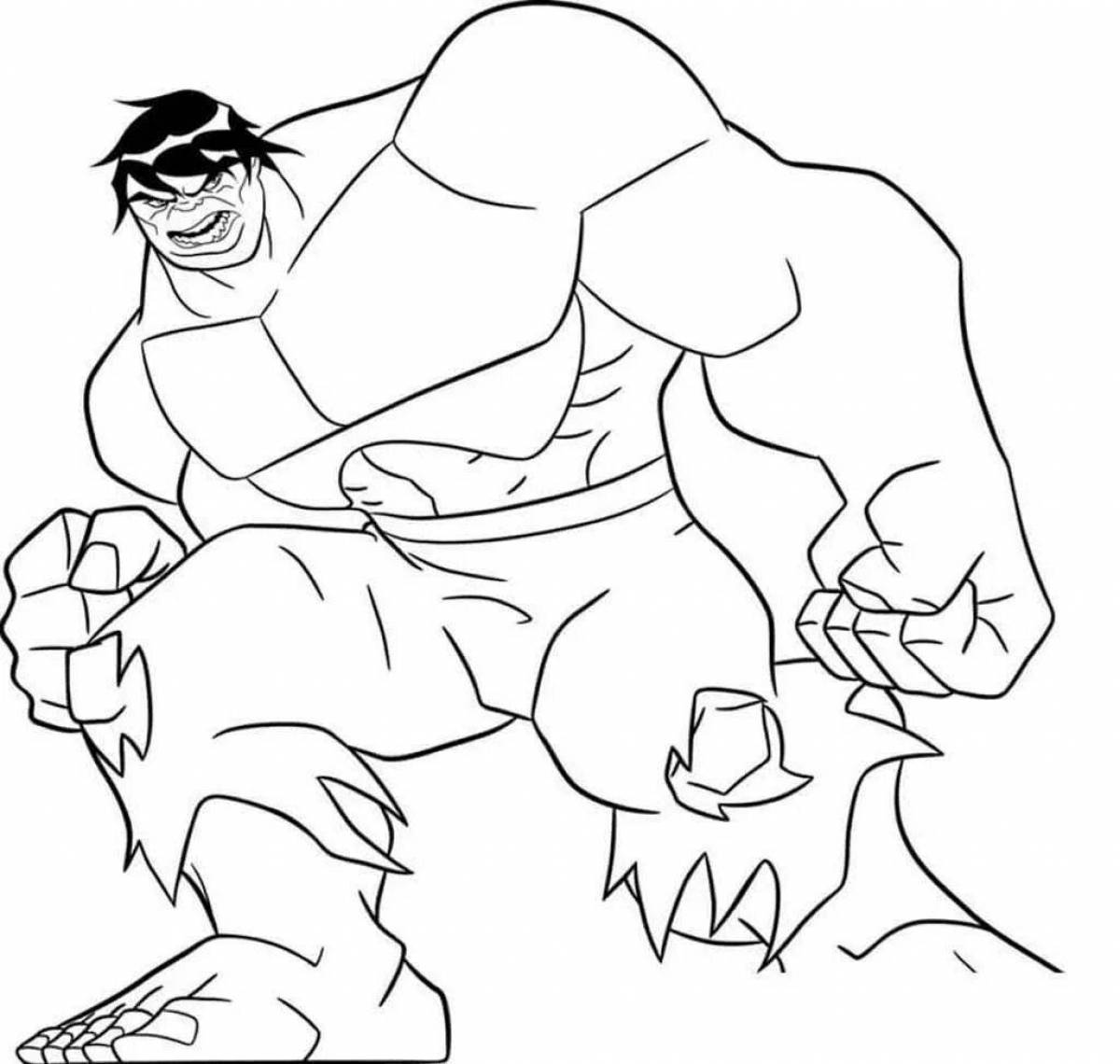 Coloring page gorgeous spider hulk