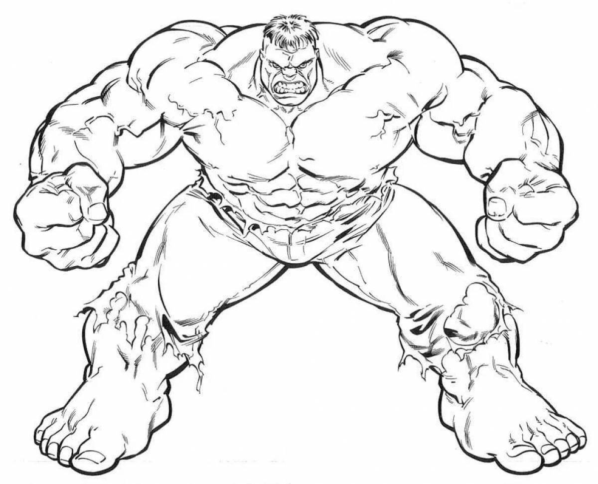 Adorable spider hulk coloring page