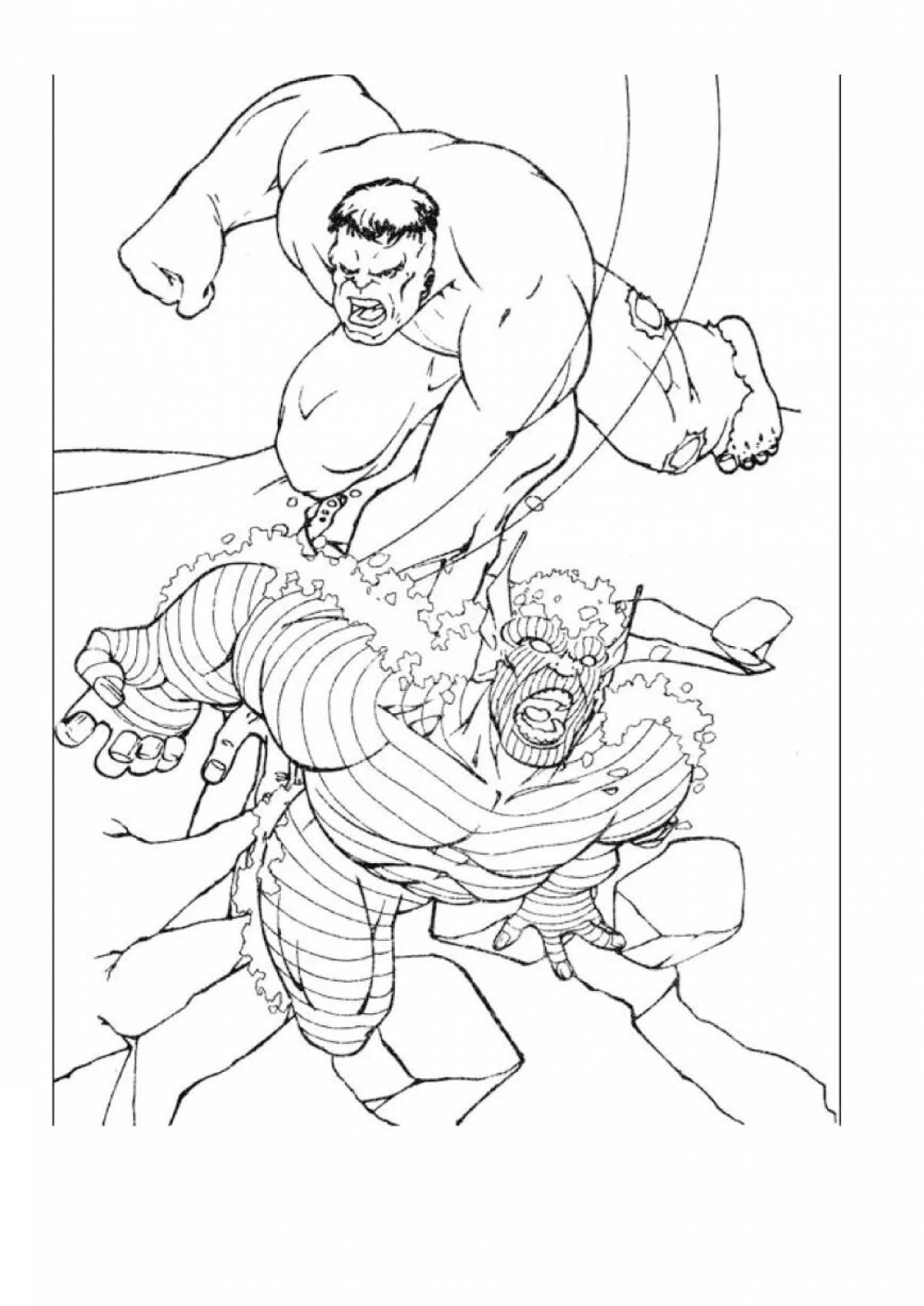 Coloring page adorable hulk spider