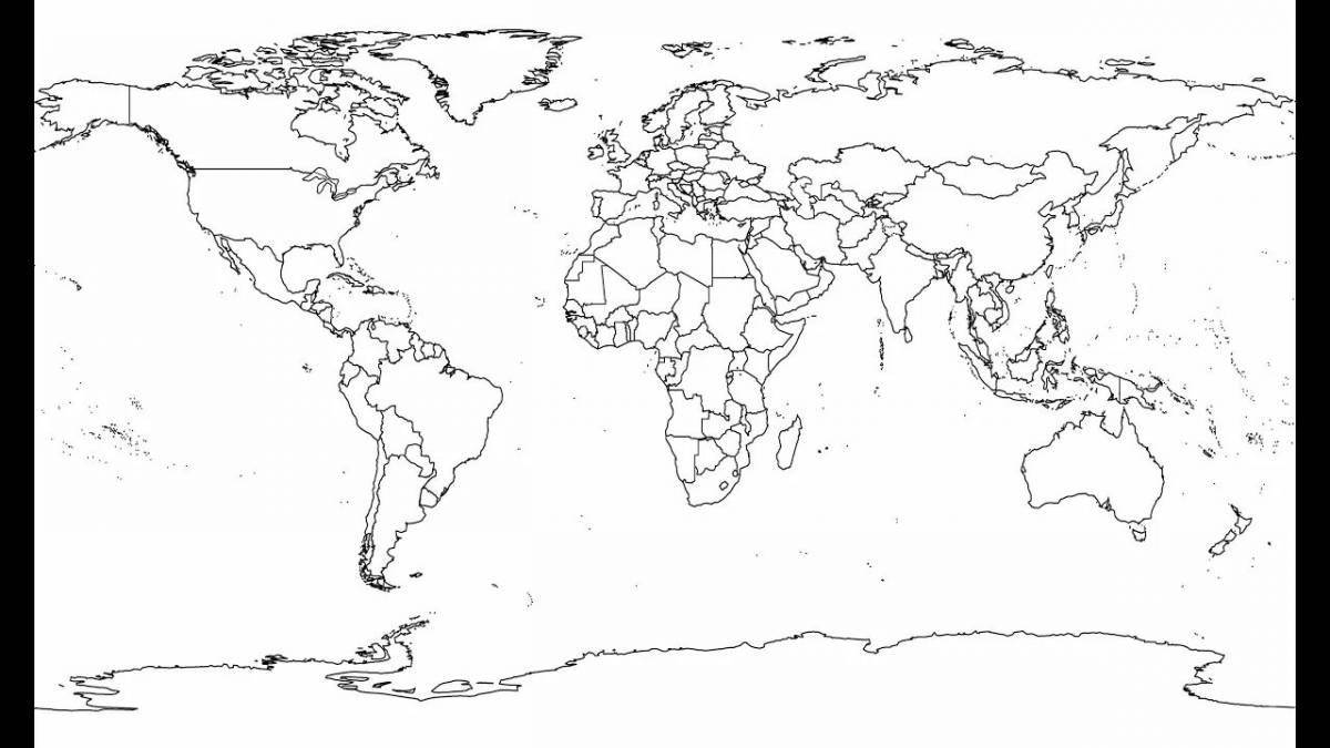Photo Bright contour map