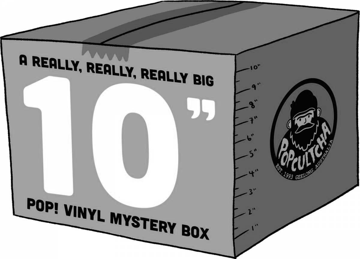 Photo Playful mystery boxing coloring page