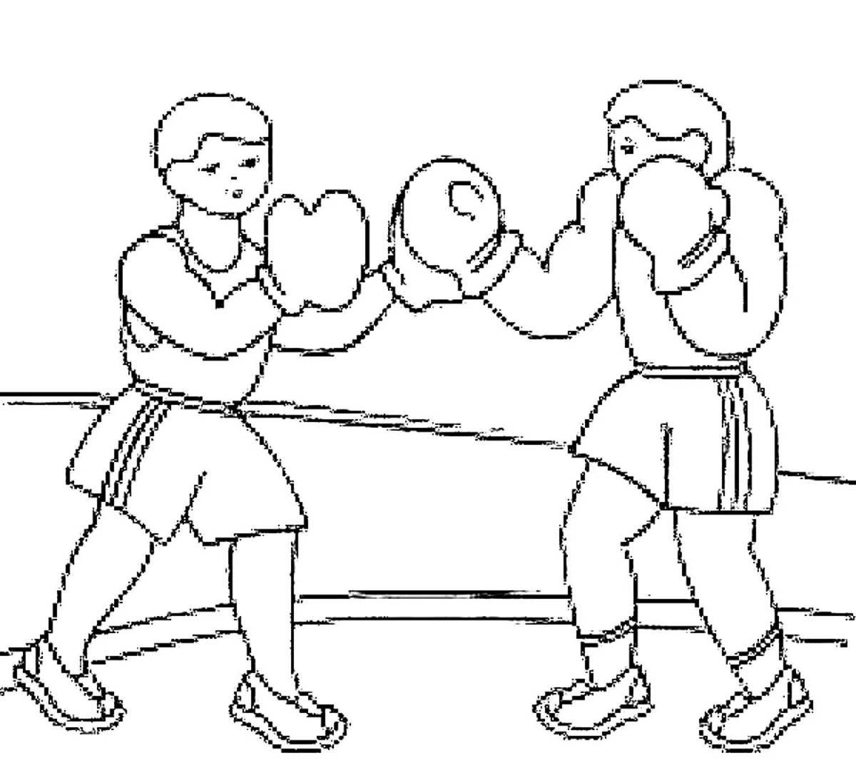 Festive Mystery Boxing Coloring Page