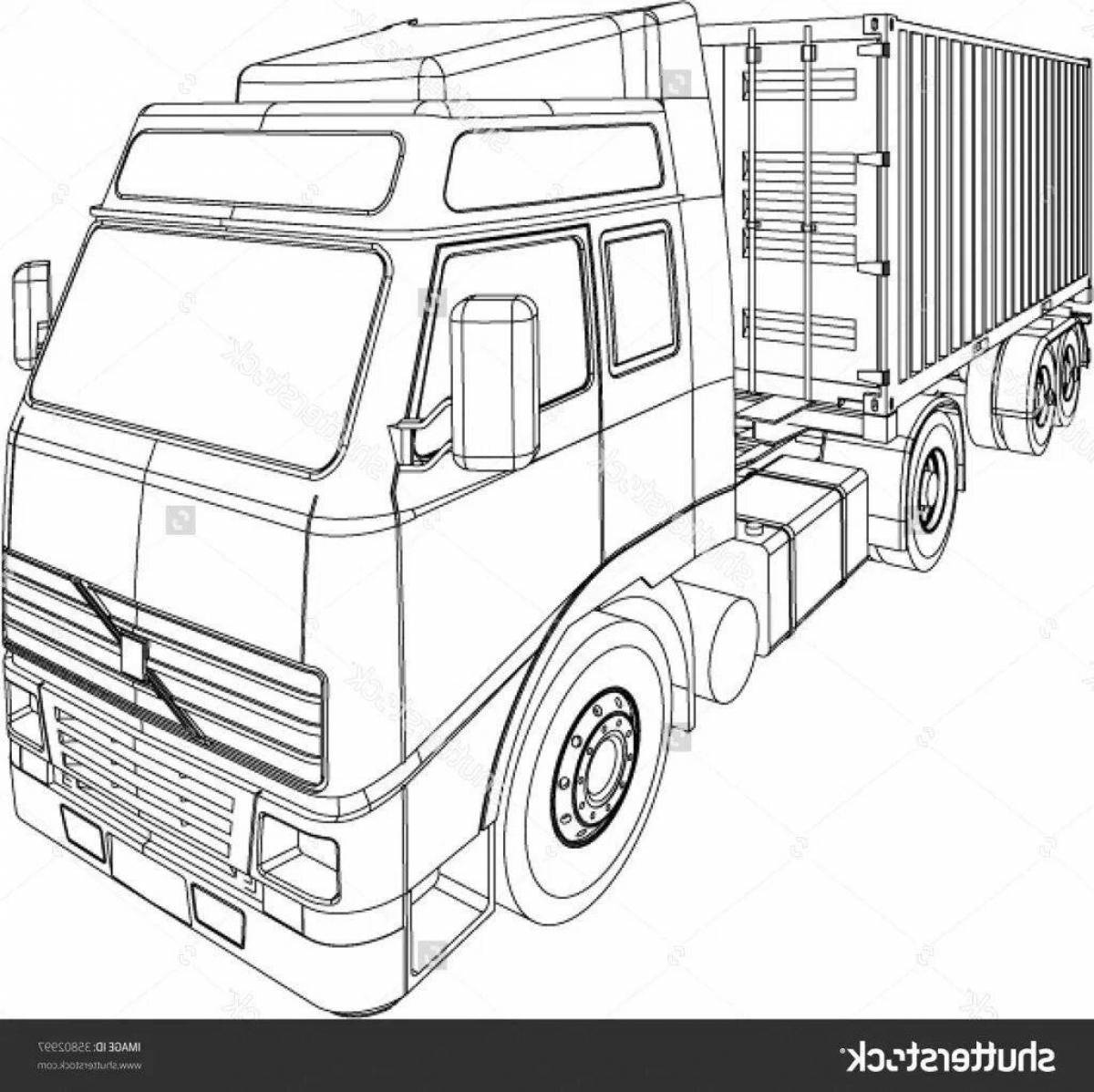 KAMAZ truck coloring page