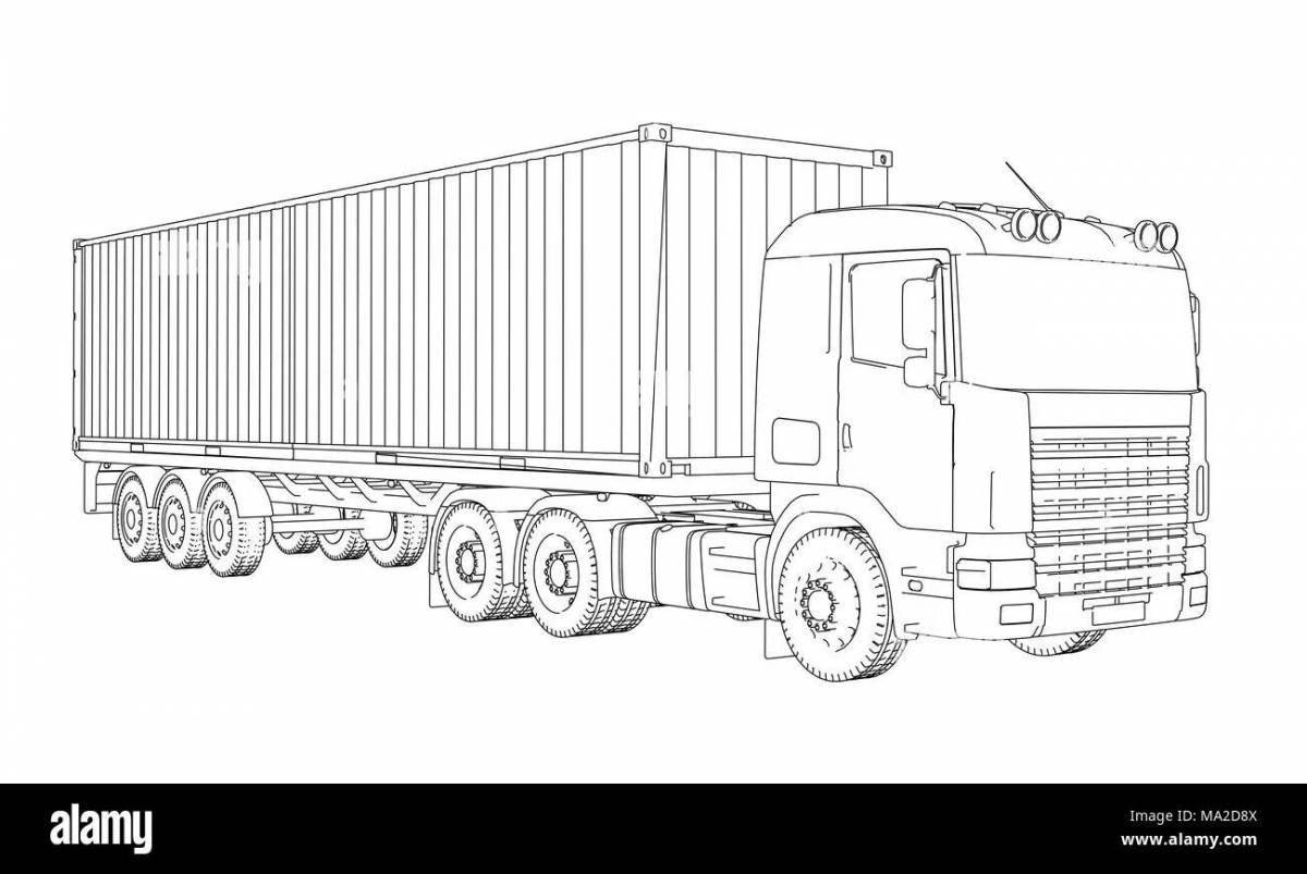 Раскраска манящий камаз