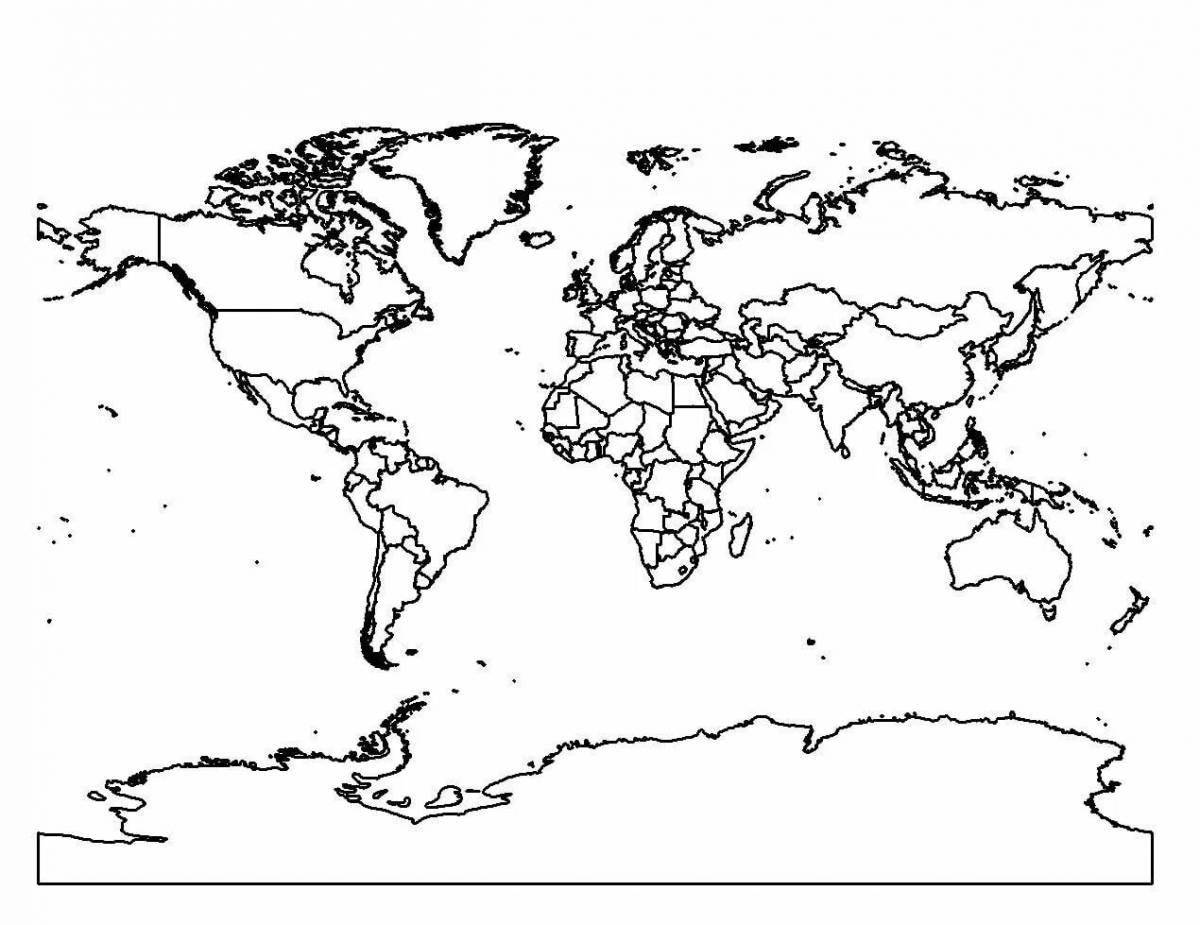 Exquisite geographical coloring map