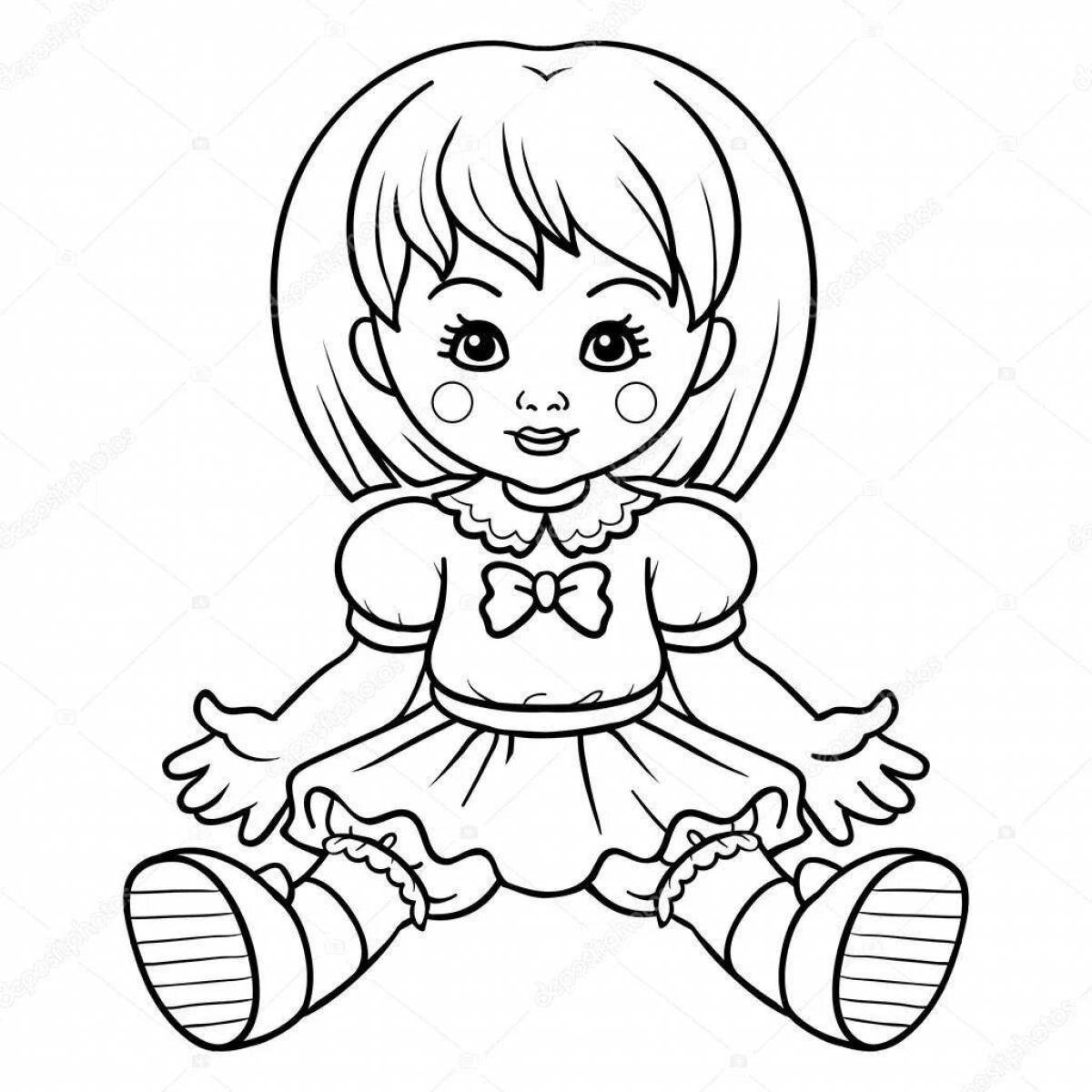 Masha magic doll coloring