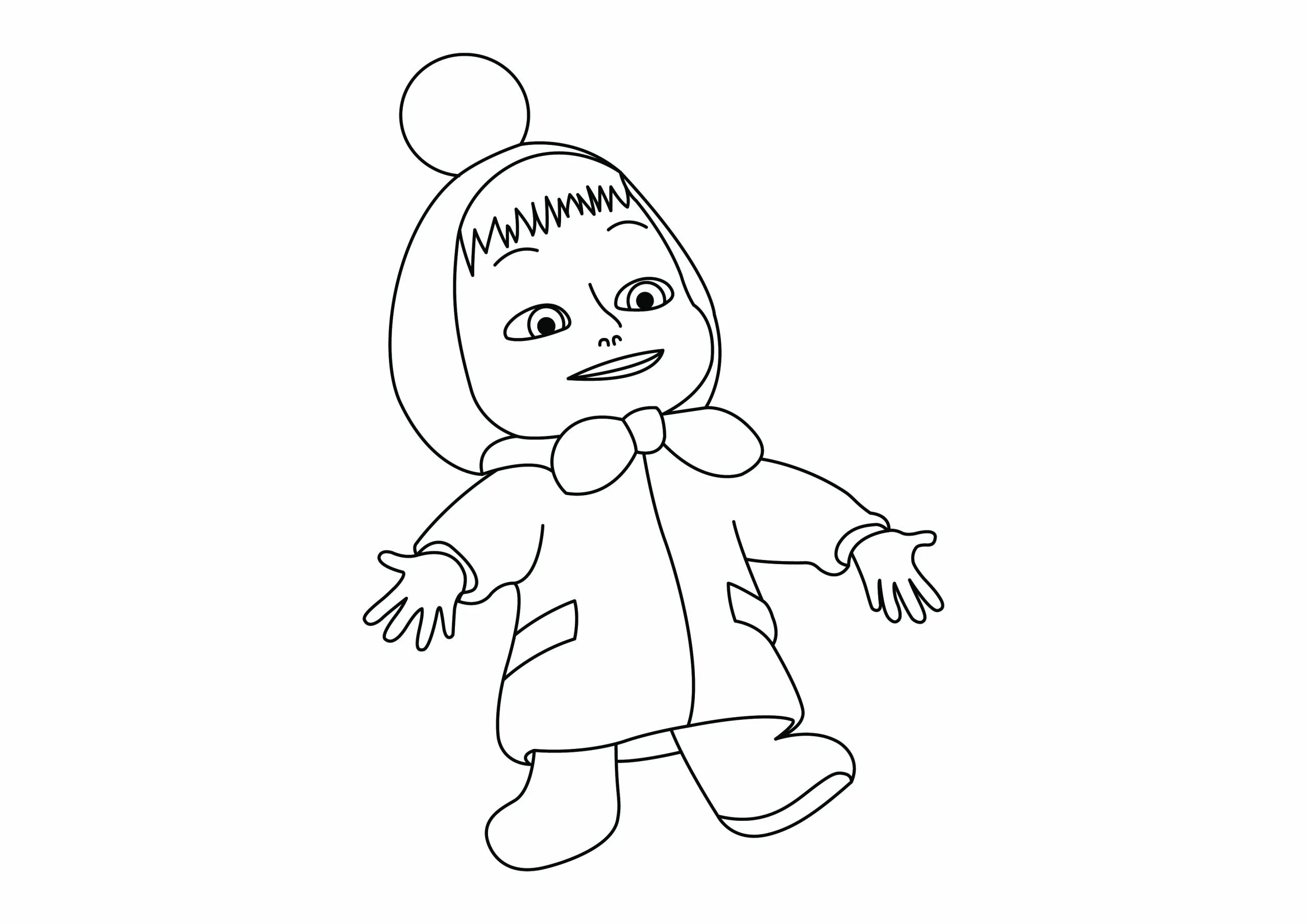 Exciting Masha doll coloring book