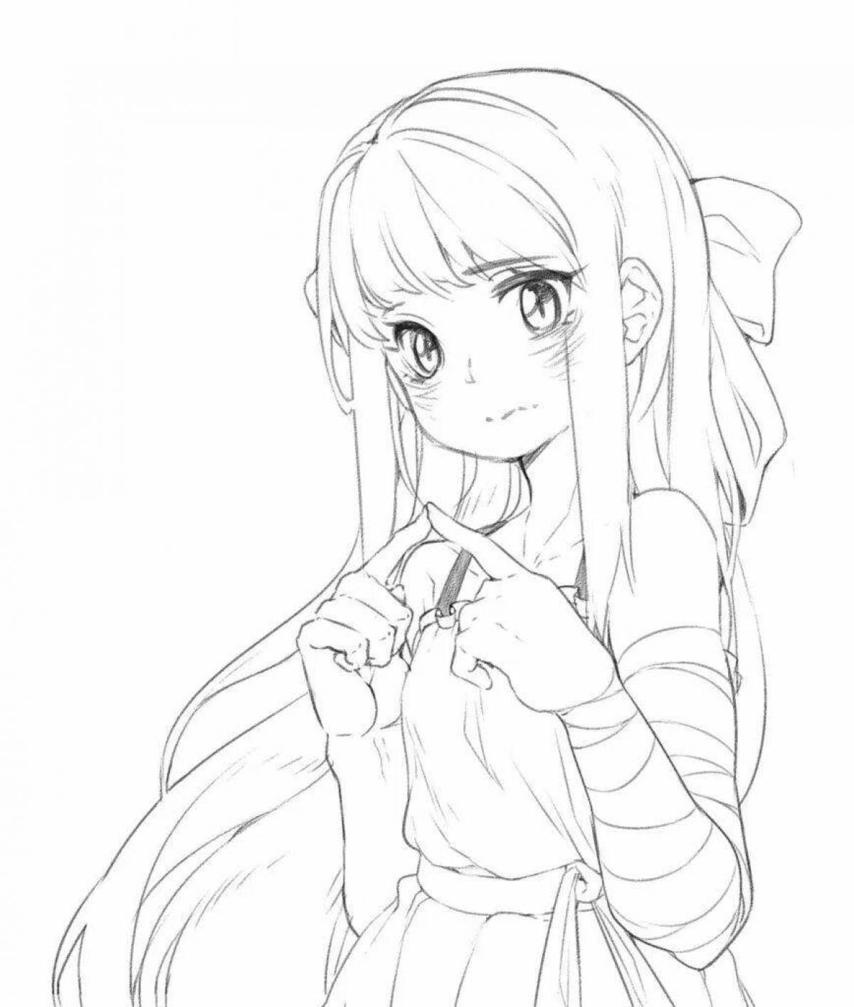 Adorable anime girlfriends coloring pages