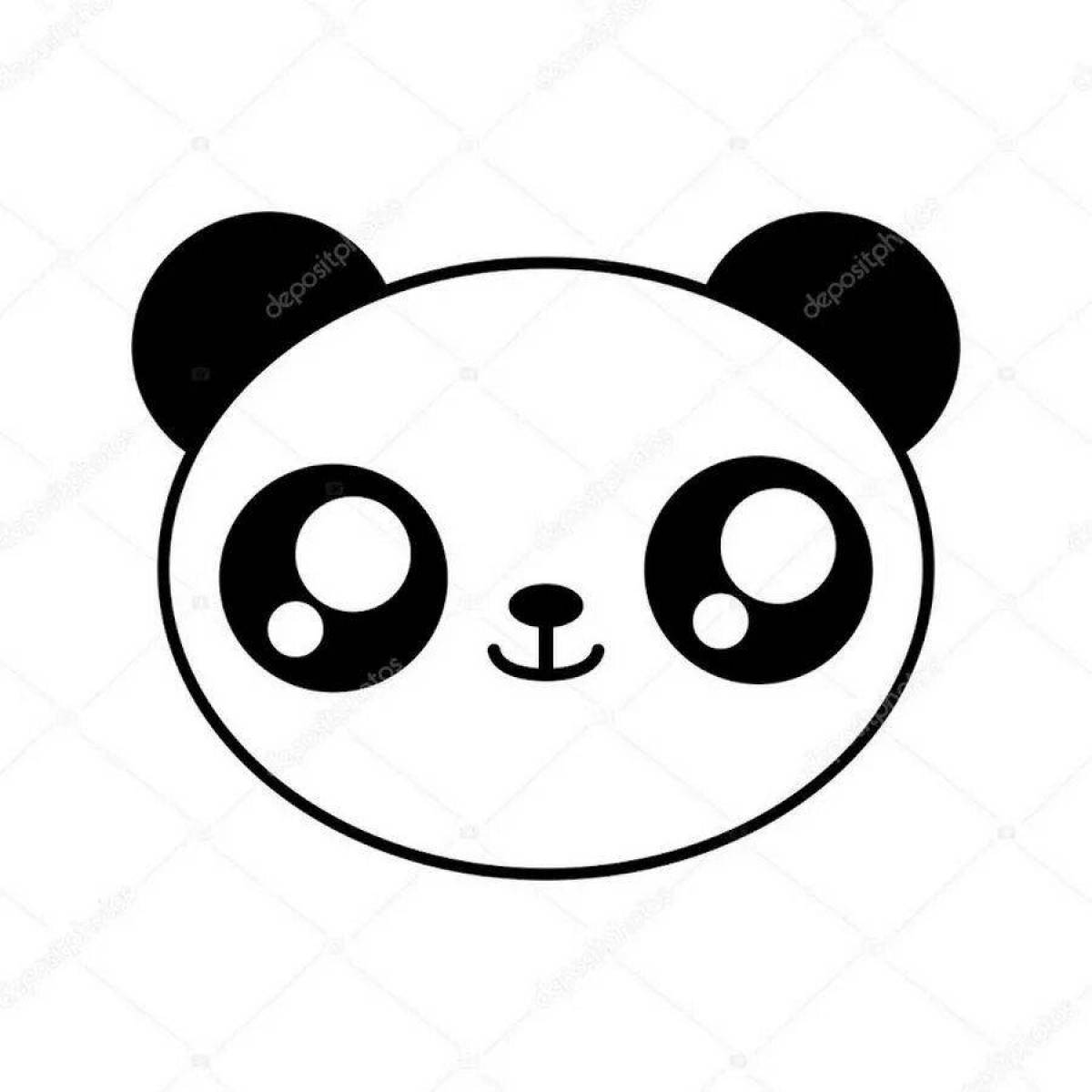 Furry cute panda coloring book
