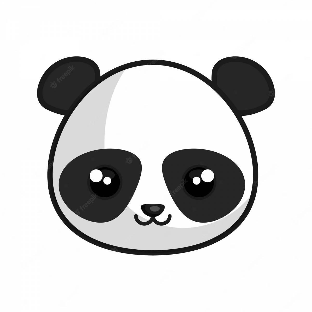 Cute panda funny coloring book