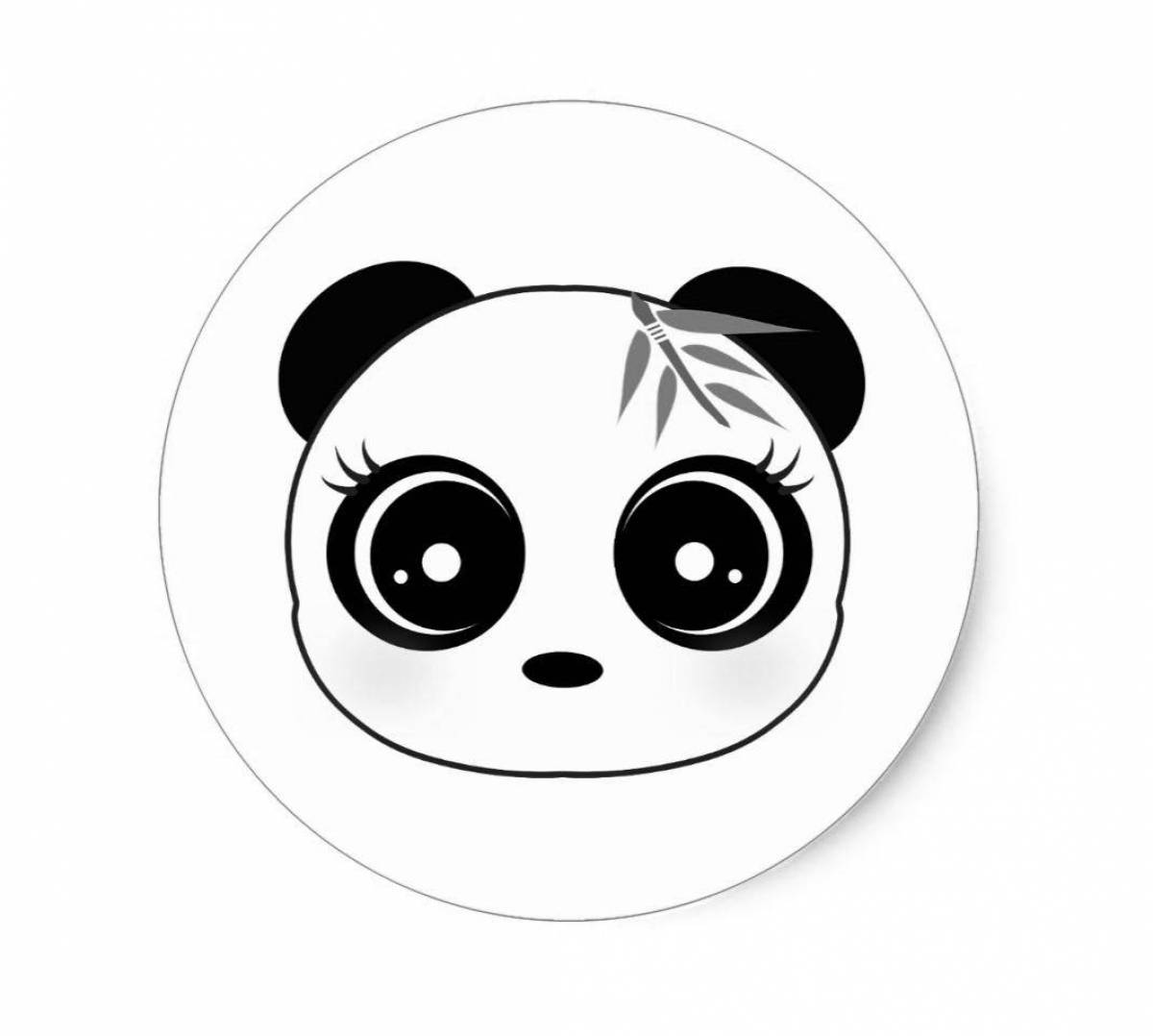 Coloring page naughty cute panda