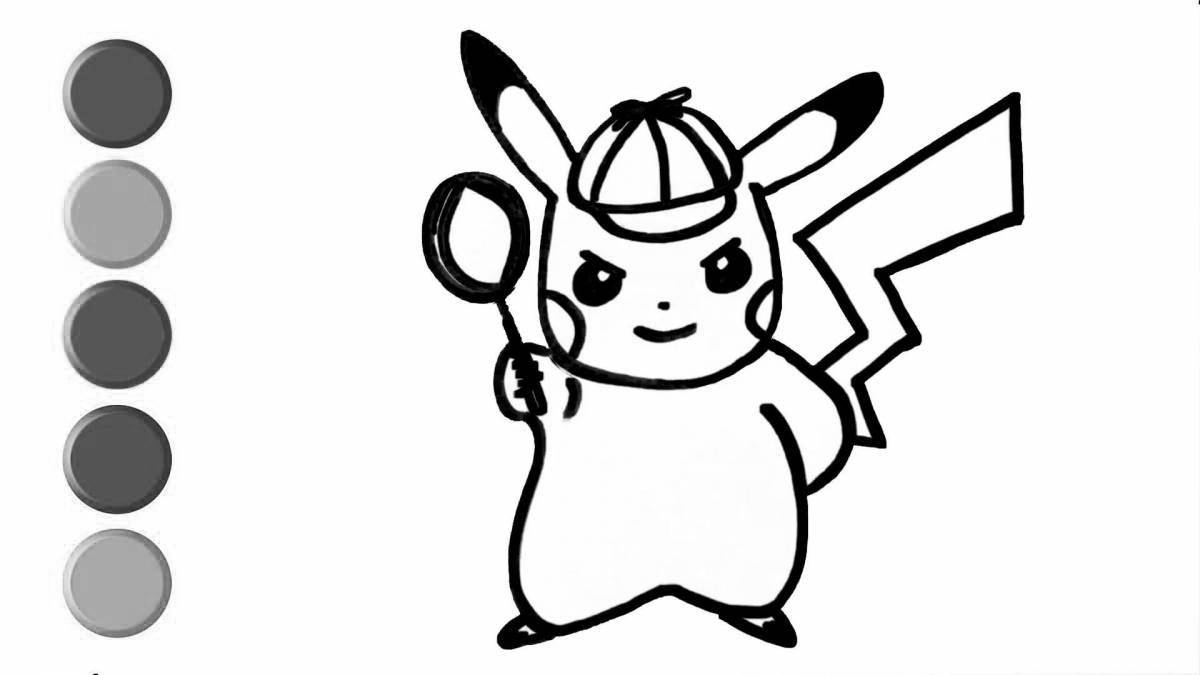 Magic pikachu coloring page