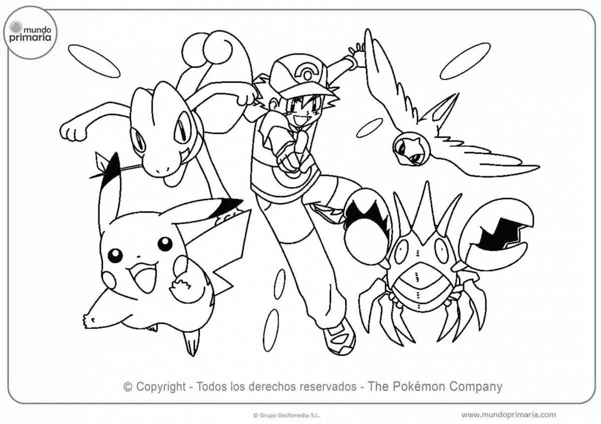 Outstanding pikachu coloring page