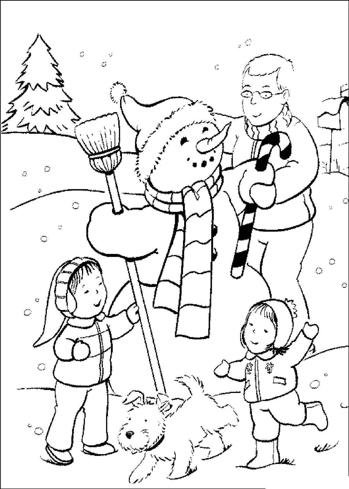A fascinating Christmas family coloring book